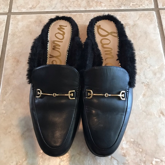 Sam Edelman Leather Loafers with Faux Fur - Picture 3 of 7